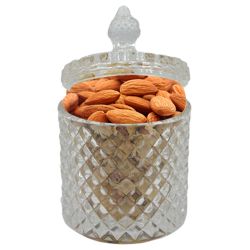 Crunchy Almonds Treat in Designer Jar to Lakshadweep