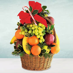 Nicely Decorated Seasonal Fruits Basket