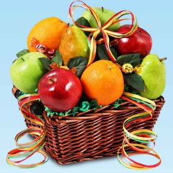 Delicious Seasonal Fruits Basket to Tirur