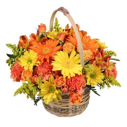 Basket of Sizzling Mixed Flowers to Rajamundri