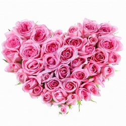 Pink Heart Shaped Arrangements  to India