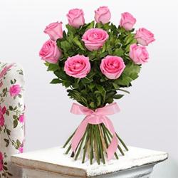 Powered by Pink Rose Bouquet to India