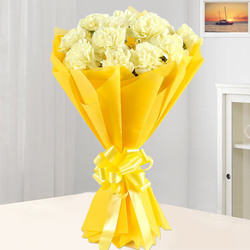 Cherished Sunshine Bunch of Yellow Carnations
