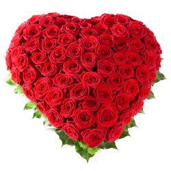 Splendid and Unique Heart Shaped Roses Bouquet