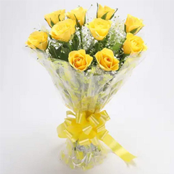 Passionate Nostalgic Memories Bunch of Yellow Roses to Karunagapally