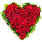 Precious Bouquet of Dutch Roses in Heart Shape