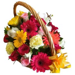 Special Basket of Assorted Flowers to India
