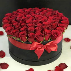 Mesmerizing Big Box of Red Roses to Tirur