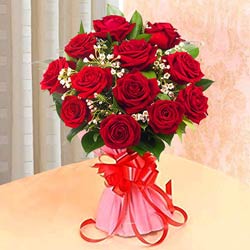 Marvelous Bookey of Red Roses
 to India