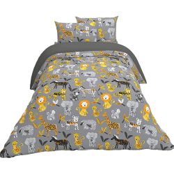 Colourful Animal Print Single Bed Sheet N Pillow Cover Set