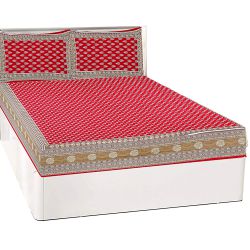 Pretty Combo of Rajasthani Print Double Bed Sheet with Pillow Cover to Tirur
