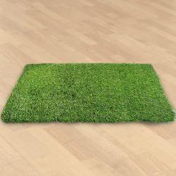 Amazing Home Rectangular Artificial Polyester Grass Doormat