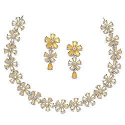 Stunning AD Studded Flower Jewellery Set to Tirur