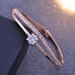 Classic Rose Gold Crystal Bracelet to Rajamundri