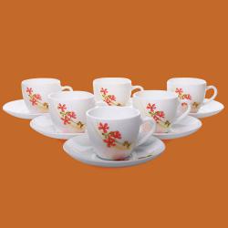 Outstanding 6pc Cup N 6pc Saucer Set from LaOpala to Tirur