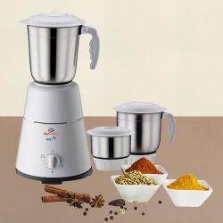 Fascinating Bajaj White Color Mixer Grinder with 3 Jars to Nagercoil