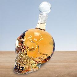 Dashing Crystal Head Skull Wine Bottle Decanter to India