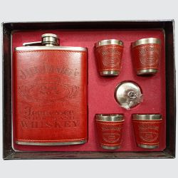 Exclusive Box of Whiskey Pocket Jar with Shot Glasses n Cup to Lakshadweep