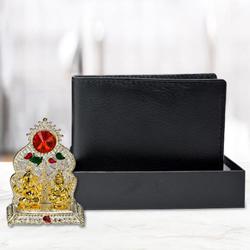 Antique Ganesh Laxmi Mandap with a Black Wallet for Gents to Hariyana