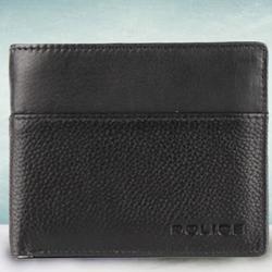 Amazing Mens Leather Wallet in Black from Police to Rajamundri