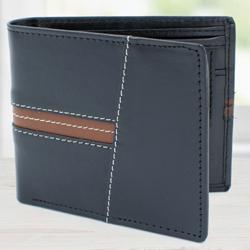 Marvelous Black Gents Leather Wallet to India