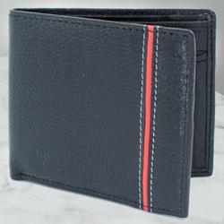 Remarkable Gents Black Color Leather Wallet to Karunagapally