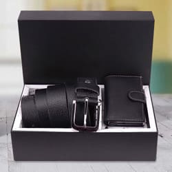 Stunning Hide and Skin Mens Leather Card Holder N Formal Belt to Marmagao
