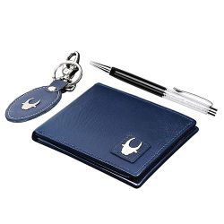 Attractive WildHorn Leather Wallet with Keychain N Pen for Men to Punalur