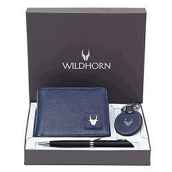 Astonishing WildHorn Mens Leather Wallet with Keychain N Pen Combo to Sivaganga