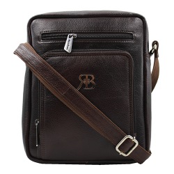 Mens Leather Sling with Front Pocket Design to Alwaye