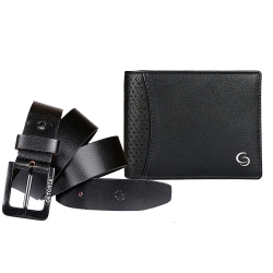 Fantastic Getoree Leather Wallet N Belt Combo for Him to Sivaganga