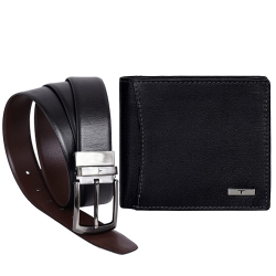 Stylish Urban Forest Mens Leather Wallet N Reversible Belt Combo to Sivaganga