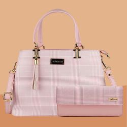 Attractive Mom Special Pink PU Leather Ladies Handbag to Sivaganga