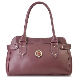 Fostelo Leather Maroon Jazzy Satchel Bag for Women to India