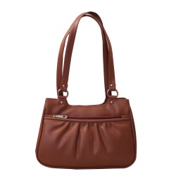 Cool Coffee Color Bag for Her with Twin Partitions to Alwaye