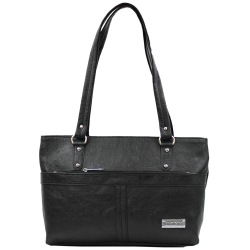 Stylish Twin Chamber Black Daily Use Bag for Her to Alwaye