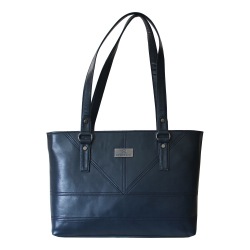 Deep Blue Womens Vanity Bag with Front Stiches to Sivaganga