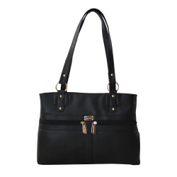 Sleek Black Colored Ladies Vanity Bag