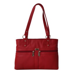 Awesome Red Ladies Leather Shoulder Bag to Punalur