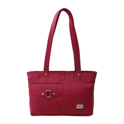 Fashionable 3 Strip Design Pink Vanity Bag for Her