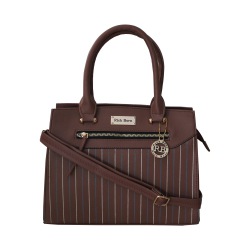 Sophisticated Striped Design Ladies Vanity Bag