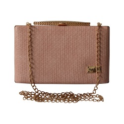 Womens Peach Colored Sober Party Purse