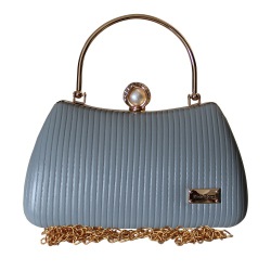 Super Striped Embossed Design Party Purse for Ladies