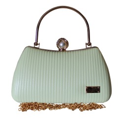 Embossed Design Fashionable Green Party Purse for Her to Alwaye