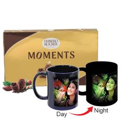 Marvelous Personalized Photo Radium Mug with Ferrero Rocher to Alwaye