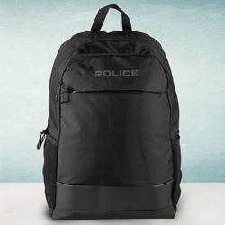 Exclusive Mens Black Bag-Pack from Police to Sivaganga
