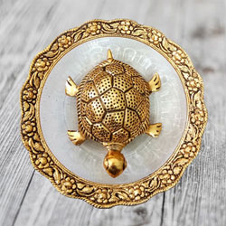 Wish Maximum Age, Stability  N  Determination with Feng Shui Metal Tortoise on Plate to Punalur