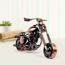 Impressive Miniature Vintage Metal Motor Bike
