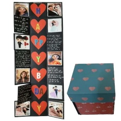 Graceful Infinity Explosion Box of Personalized Photos n Messages to Sivaganga