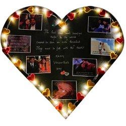 Mind Blowing Lit Up Heart of Personalized Photos n Messages to Alwaye